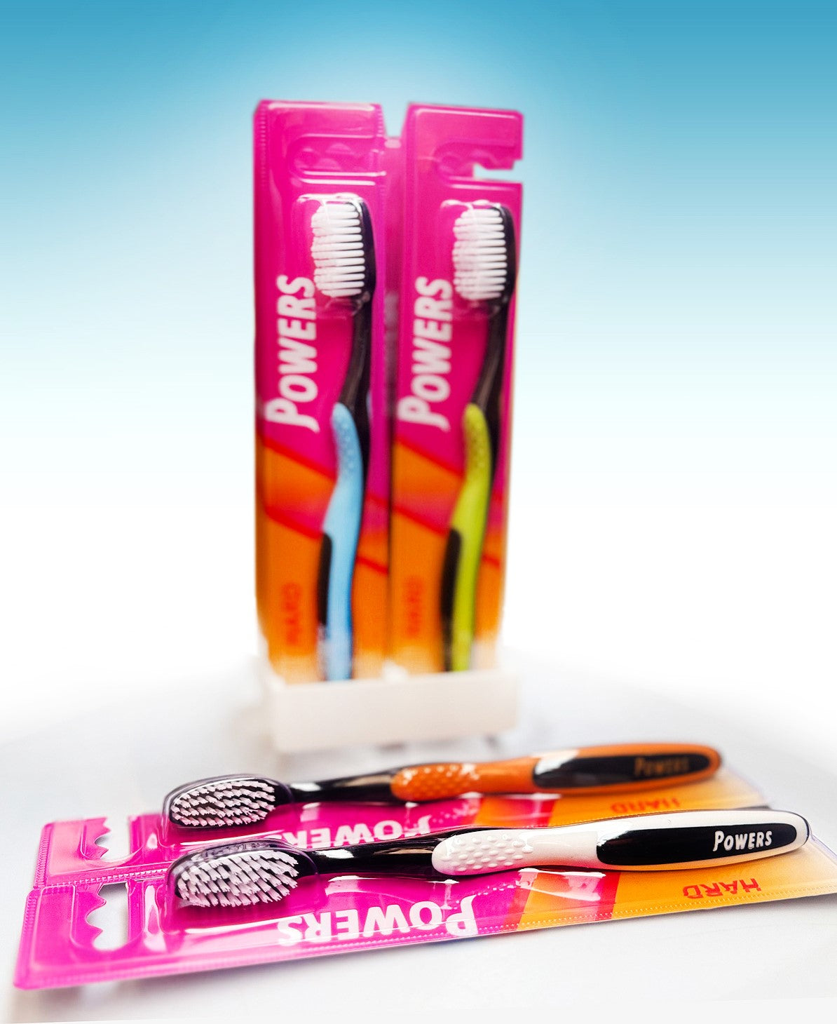 POWERS 316B BLACK HANDLE.  Pack of 12 toothbrushes.