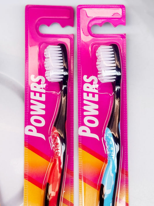 POWERS 316B BLACK HANDLE.  Pack of 12 toothbrushes.