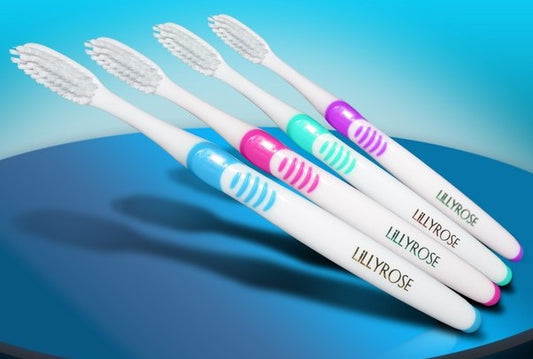 LILLYROSE ORAL CARE. Pack of 12 toothbrushes.